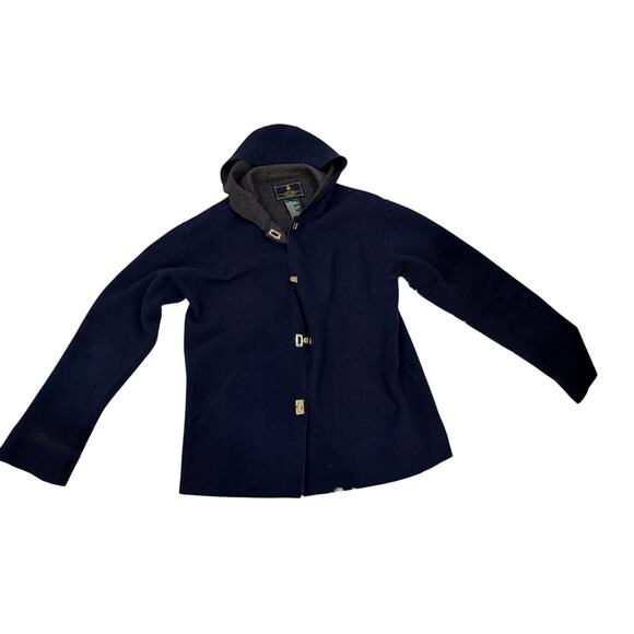 Ralph Lauren 78% wool soft jacket w hood classic gently used winter sz MP - Picture 6 of 12